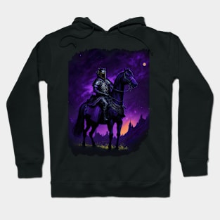 "Warrior of the Night: A Magical Warrior Embracing Splendor" Hoodie